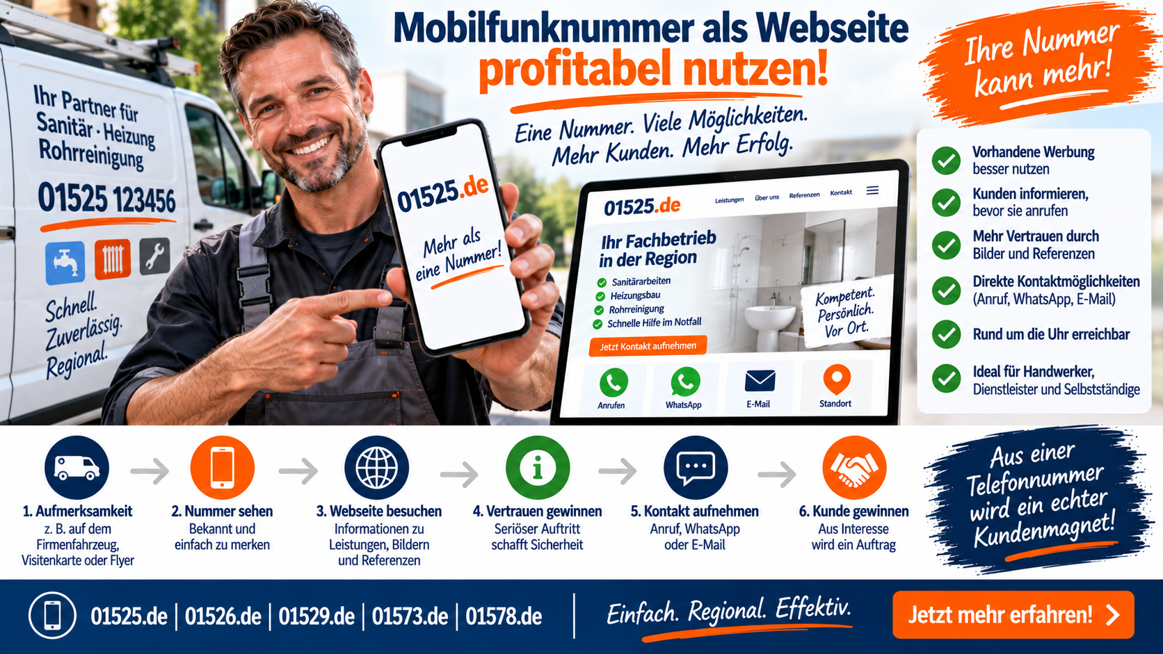 Mobilfunknummer als Webseite nutzen